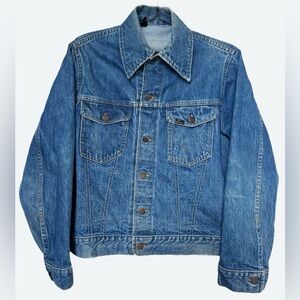 Vintage 1960s Sears Roebucks Selvedge Denim Jean Jacket Made In USA S/M